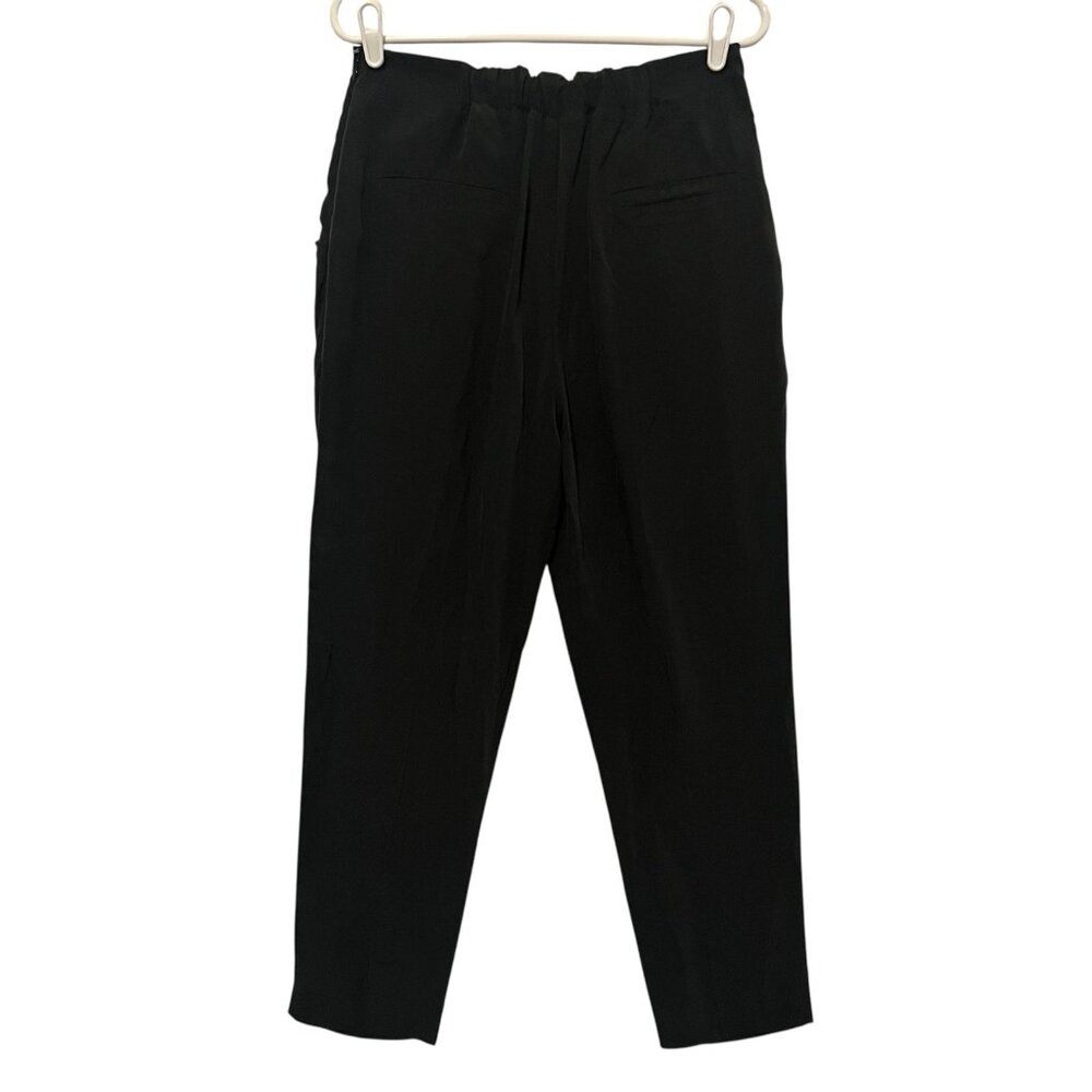 Anthropologie Women’s Pants Small Size Black Elastic Waist Pockets High Rise - Picture 2 of 12